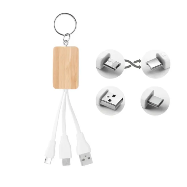 CLAUER Bamboo 3-in-1 cable Wood