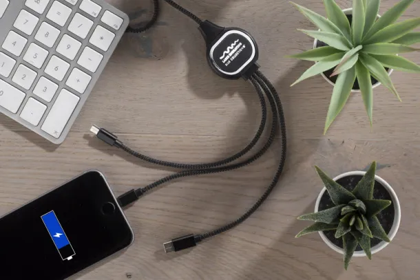 LUX 3 in 1 USB cable Crna