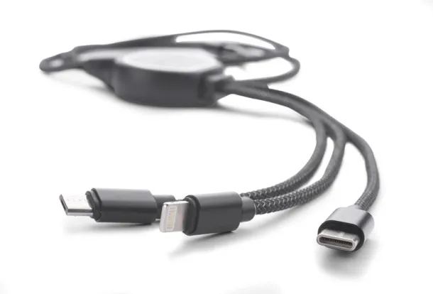 LUX 3 in 1 USB cable Crna