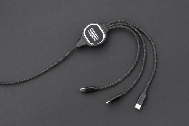 LUX 3 in 1 USB cable Crna