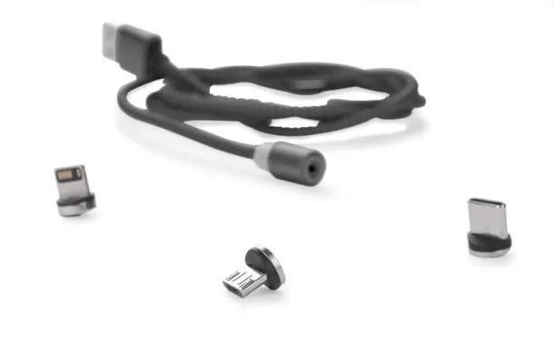 MAGNETIC 3 in 1 USB cable Black