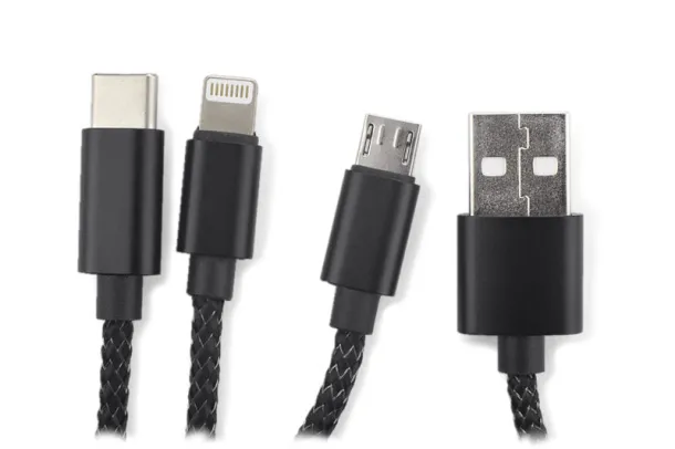 LUX 3 in 1 USB cable Crna