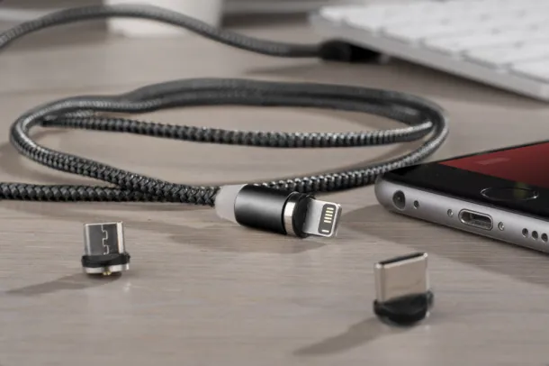 MAGNETIC 3 u 1 USB kabel Crna