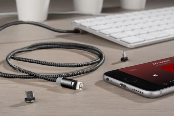 MAGNETIC 3 in 1 USB cable Black