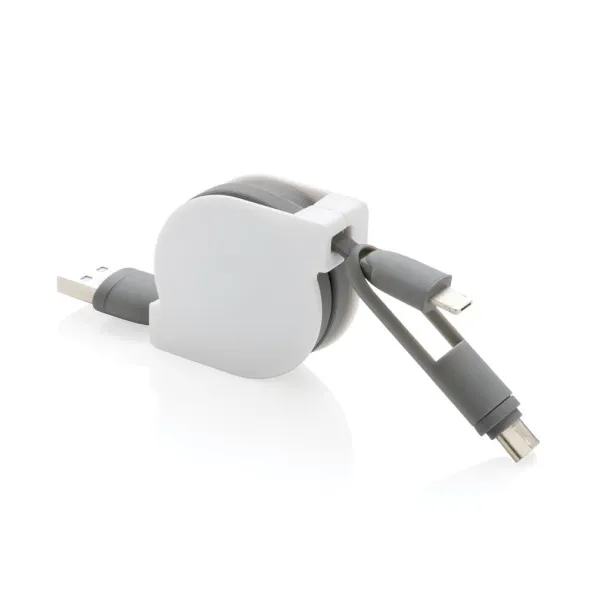  3-in-1 retractable cable - XD Collection Grey 