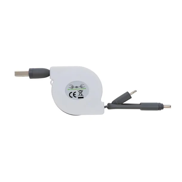  3-in-1 retractable cable - XD Collection Grey 