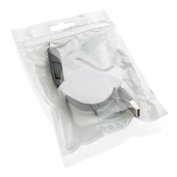  3-in-1 retractable cable - XD Collection Grey 