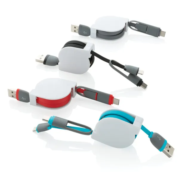  3-in-1 retractable cable - XD Collection Grey 