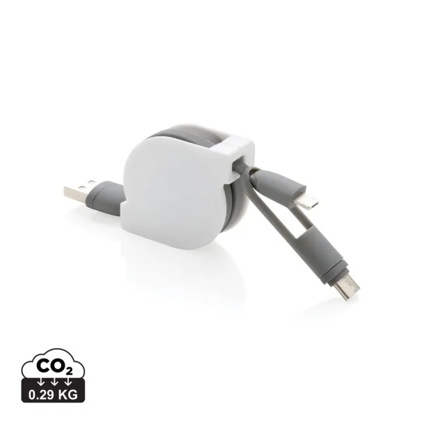  3-in-1 retractable cable - XD Collection White 