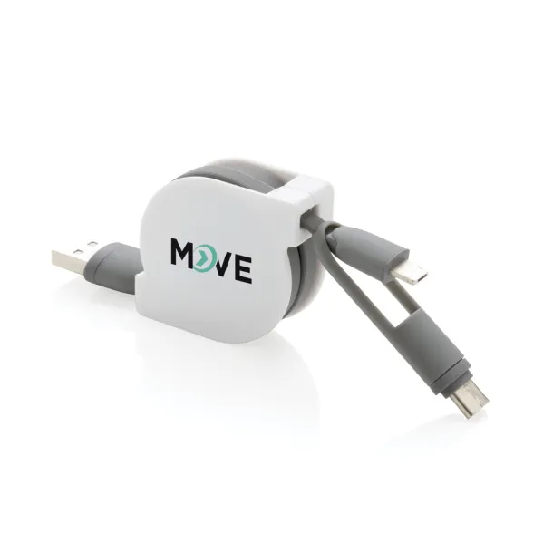  3-in-1 retractable cable - XD Collection Grey 