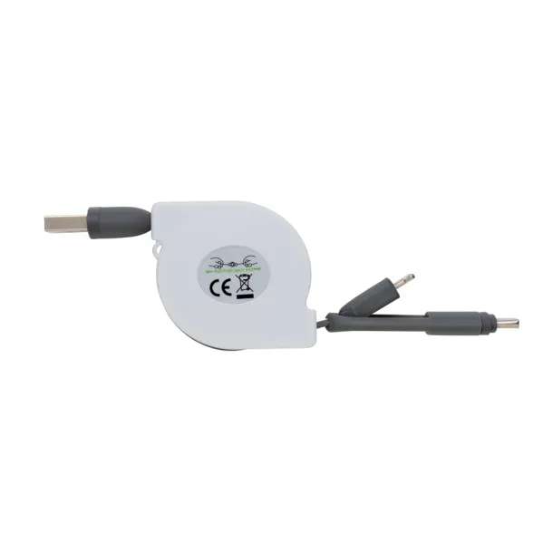  3-in-1 retractable cable - XD Collection Grey 
