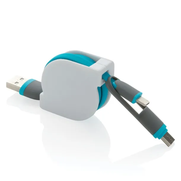  3-in-1 retractable cable - XD Collection Blue