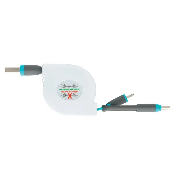  3-in-1 retractable cable - XD Collection Blue