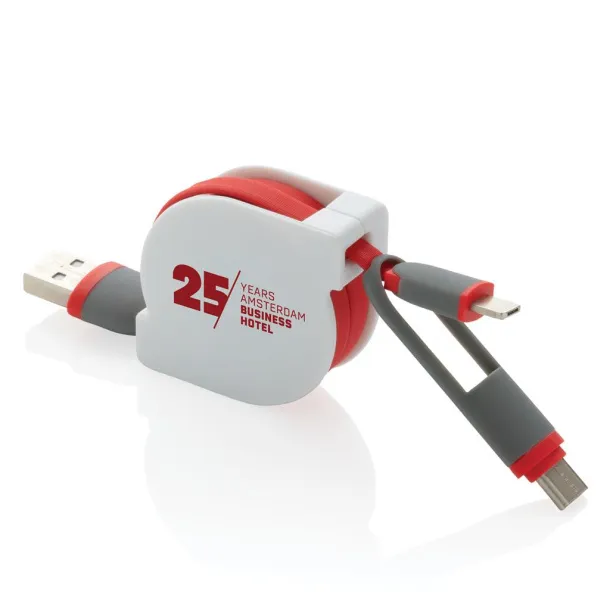  3-in-1 retractable cable - XD Collection Red