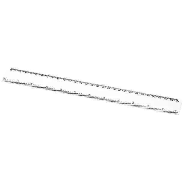 Refari 30 cm recycled plastic ruler - Unbranded White