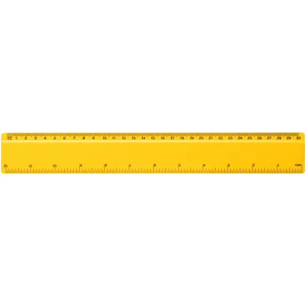 Refari 30 cm recycled plastic ruler - Unbranded Yellow