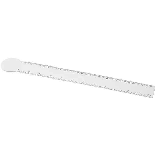 Tait 30 cm ravnalo od reciklirane plastike s oblikom kruga - Unbranded Bijela