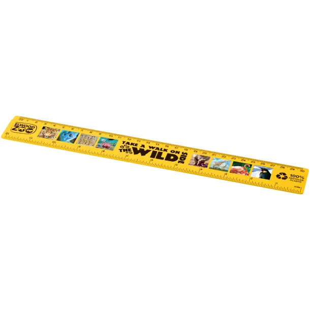 Refari 30 cm recycled plastic ruler - Unbranded Yellow