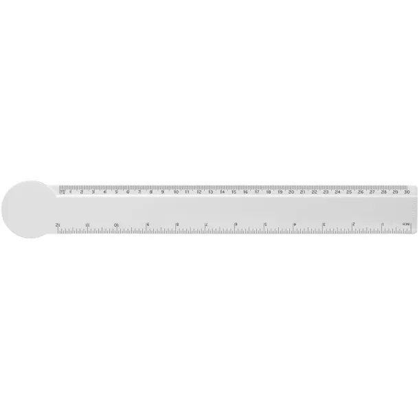 Tait 30cm circle-shaped recycled plastic ruler - Unbranded White