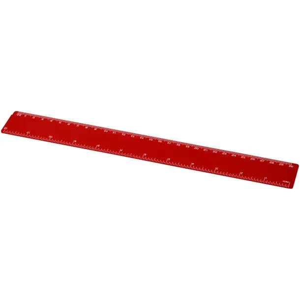 Refari 30 cm recycled plastic ruler Red