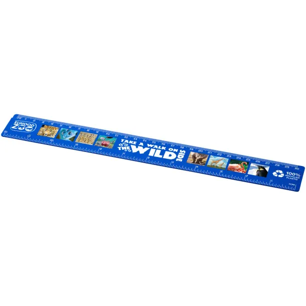 Refari 30 cm recycled plastic ruler Blue