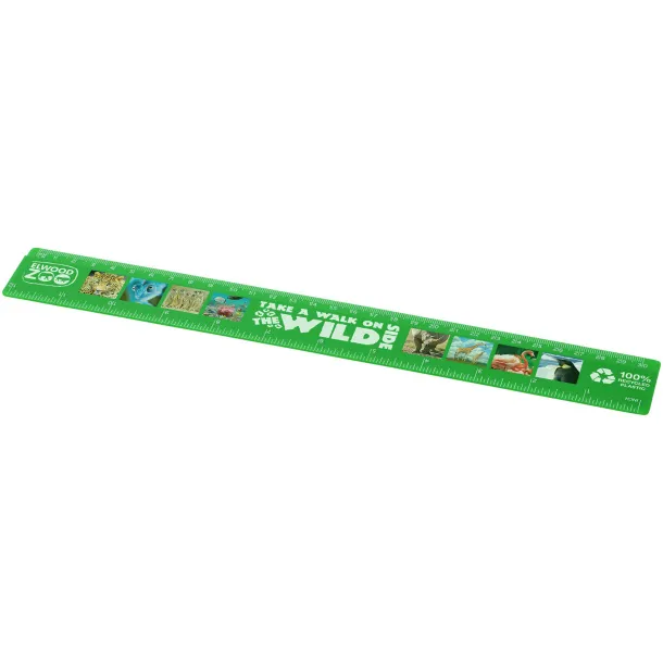 Refari 30 cm recycled plastic ruler - Unbranded Green