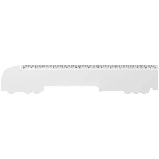 Tait 30cm lorry-shaped recycled plastic ruler - Unbranded White