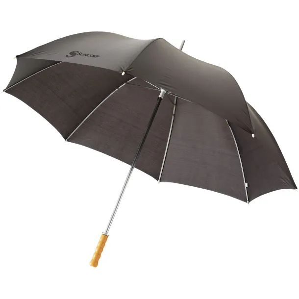 Karl 30" golf umbrella with wooden handle Solid black