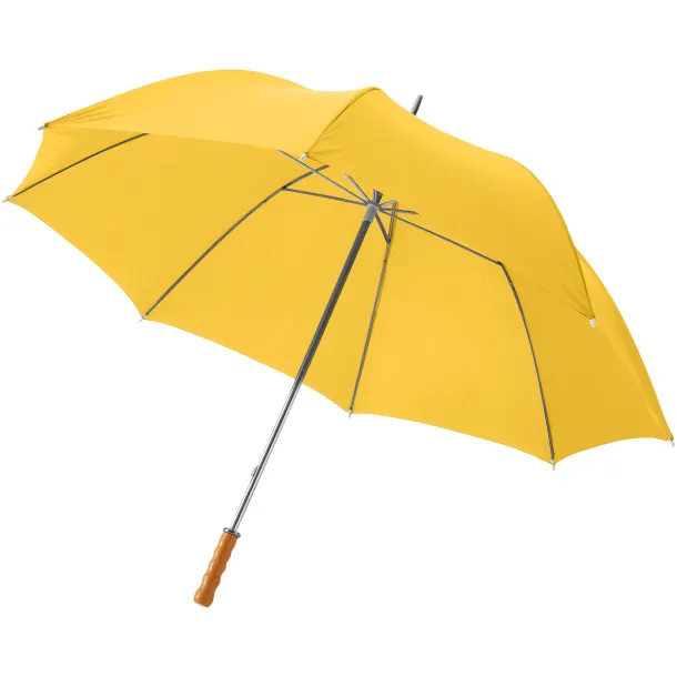 Karl 30" golf umbrella with wooden handle - Unbranded Yellow