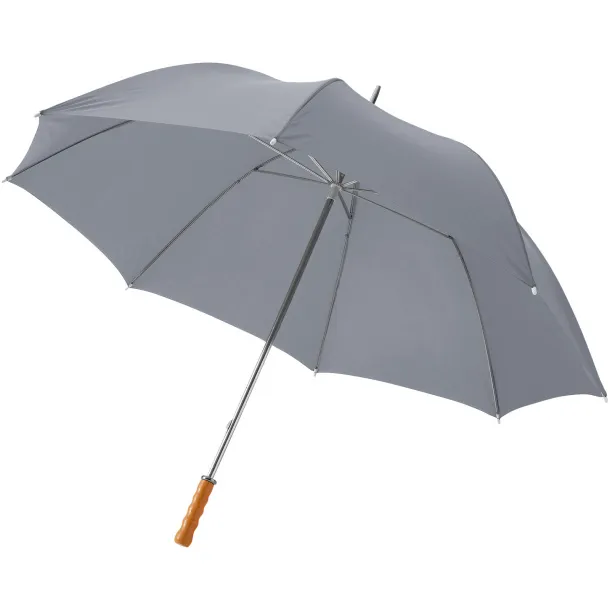 Karl 30" golf umbrella with wooden handle Grey