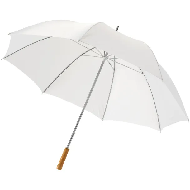 Karl 30" golf umbrella with wooden handle - Unbranded White