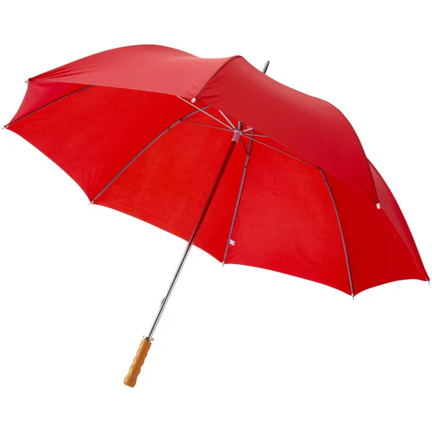 Karl 30" golf umbrella with wooden handle Red