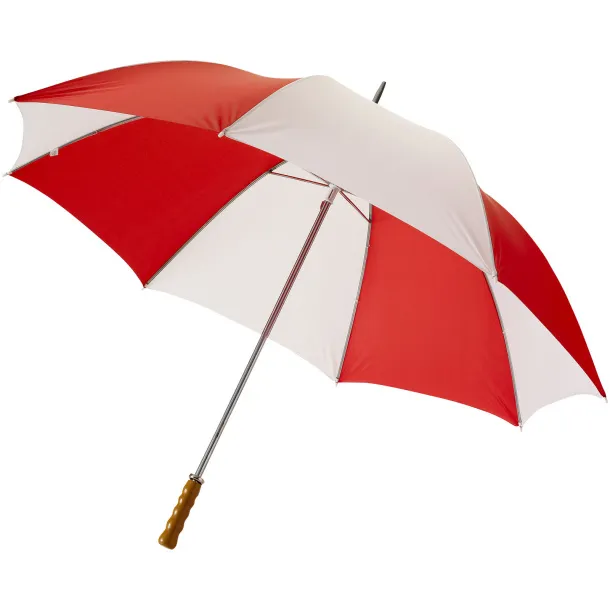 Karl 30" golf umbrella with wooden handle Red White