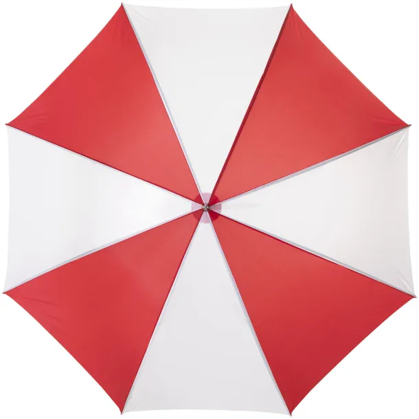 Karl 30" golf umbrella with wooden handle Red White