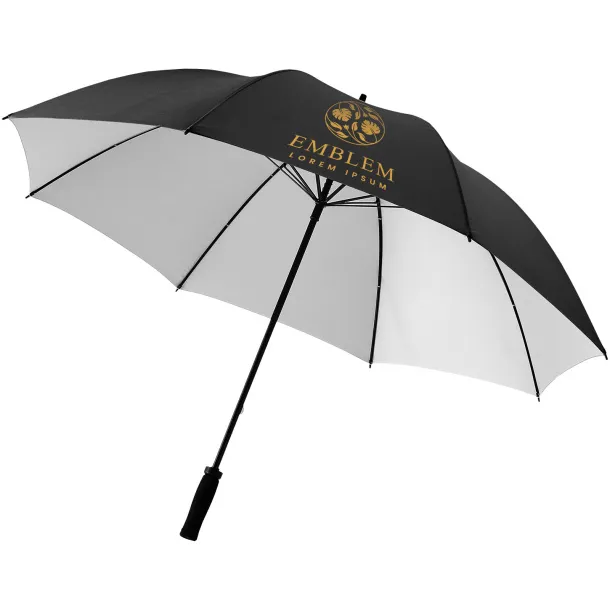 Yfke 30" golf umbrella with EVA handle Solid black Silver