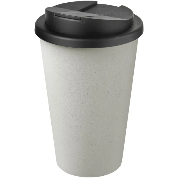 Americano® Eco 350 ml reciklirana šalica s poklopcem Solid black Bijela