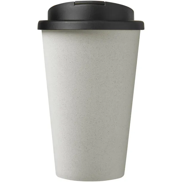 Americano® Eco 350 ml reciklirana šalica s poklopcem Solid black Bijela