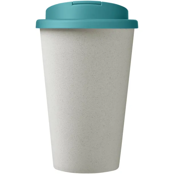 Americano® Eco 350 ml reciklirana šalica s poklopcem Aqua blue Bijela