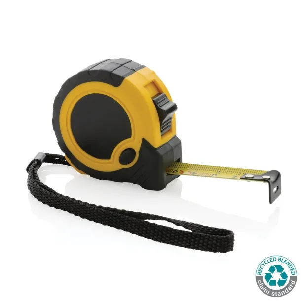  3m/16mm metar od RCS reciklirane plastike sa stop gumbom - XD Collection Žuta Crna