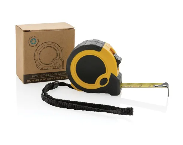  RCS recycled plastic 3M/16 mm tape with stop button - XD Collection Žuta Black