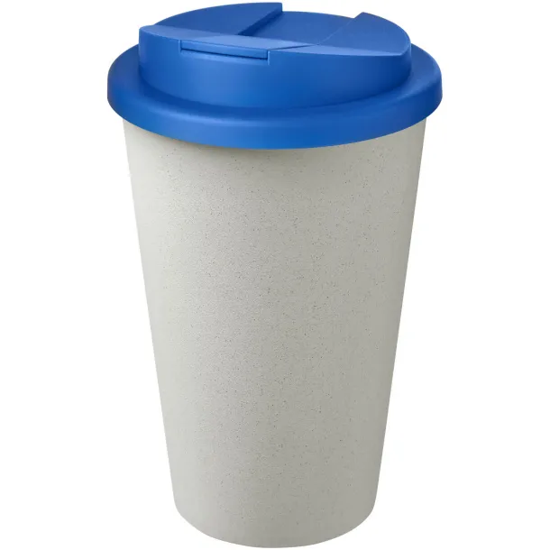 Americano® Eco 350 ml reciklirana šalica s poklopcem Mid blue Bijela