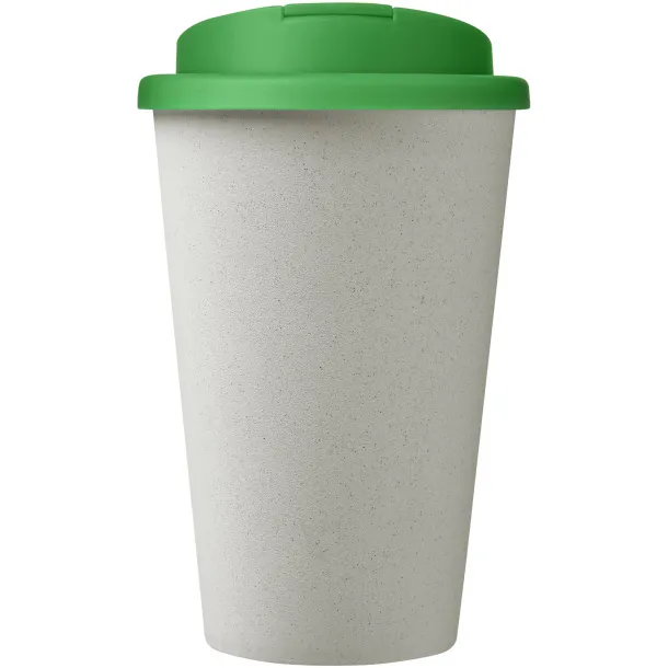 Americano® Eco 350 ml recycled tumbler with spill-proof lid - Unbranded Green White