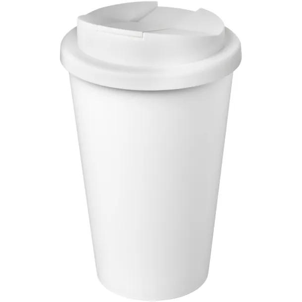 Americano® Eco 350 ml recycled tumbler with spill-proof lid - Unbranded White