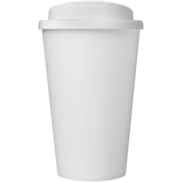 Americano® Eco 350 ml recycled tumbler with spill-proof lid - Unbranded White