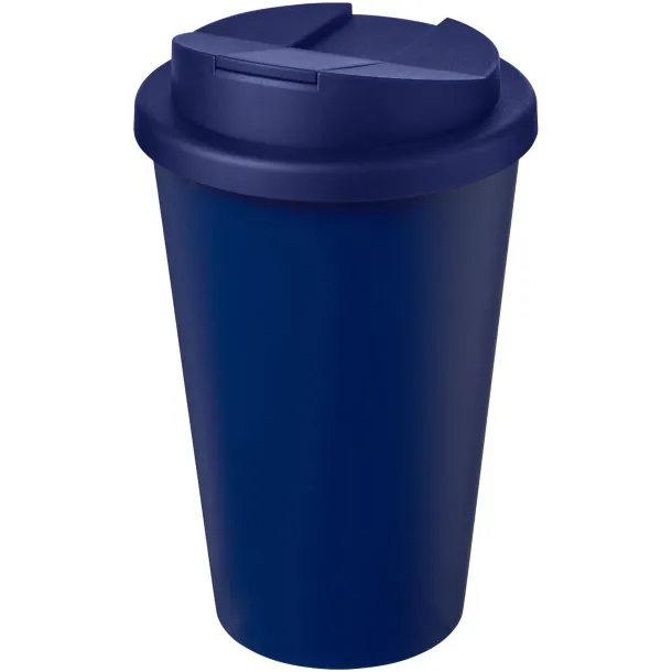 Americano® Eco 350 ml recycled tumbler with spill-proof lid - Unbranded Blue