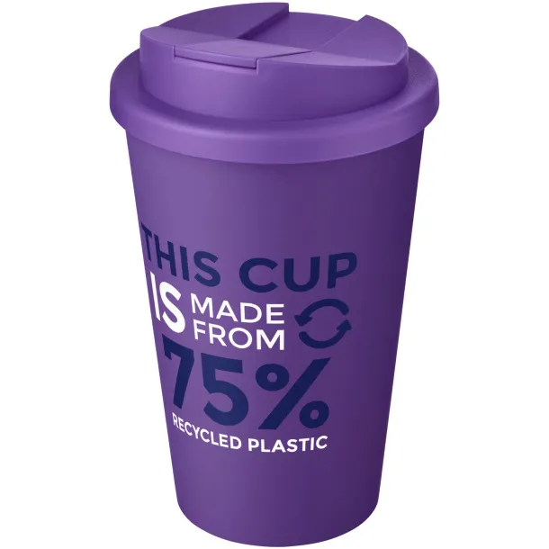 Americano® Eco 350 ml recycled tumbler with spill-proof lid - Unbranded Purple