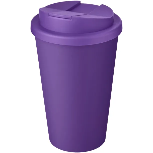 Americano® Eco 350 ml recycled tumbler with spill-proof lid - Unbranded Purple