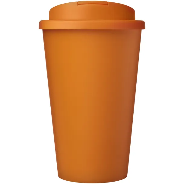 Americano® Eco 350 ml recycled tumbler with spill-proof lid - Unbranded Orange