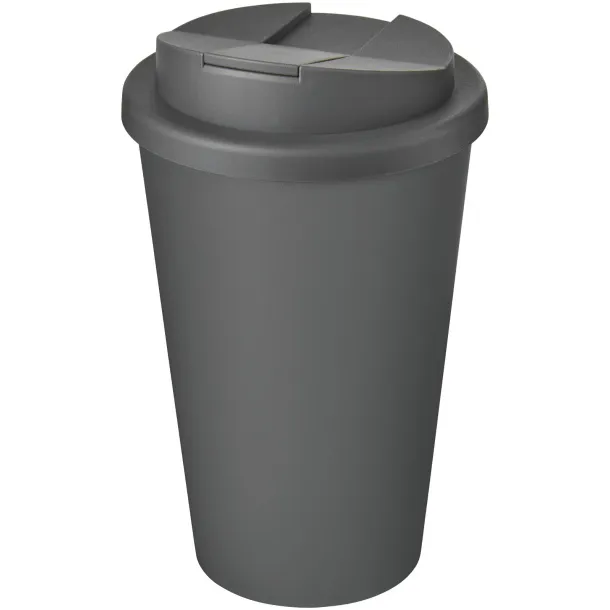 Americano® Eco 350 ml recycled tumbler with spill-proof lid - Unbranded Grey