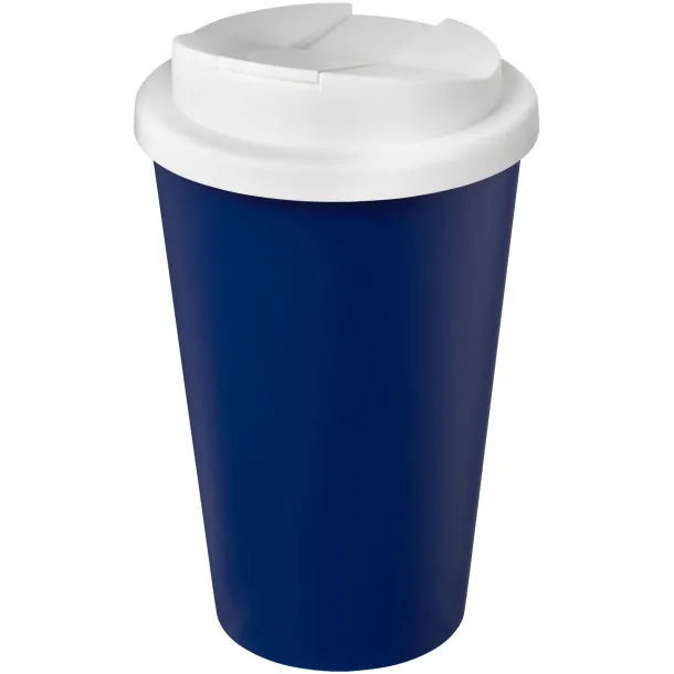 Americano® Eco 350 ml recycled tumbler with spill-proof lid - Unbranded Blue White